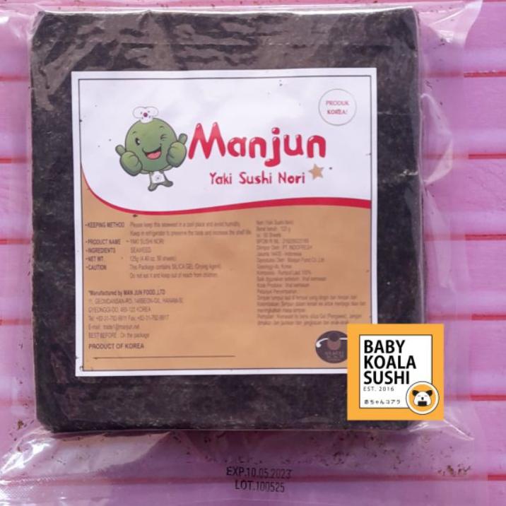 

✥ MANJUN Sushi Nori Kimbab 50 S Halal │ Nori Gimbab Import Lembar Rumput Lautt. ♞