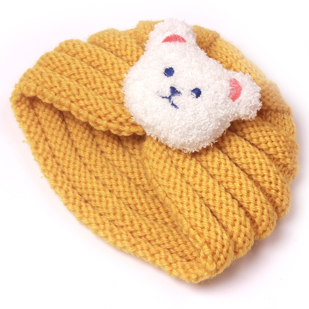 Topi Turban Wol Beruang Anak Bayi Import Umur 0-2 tahun