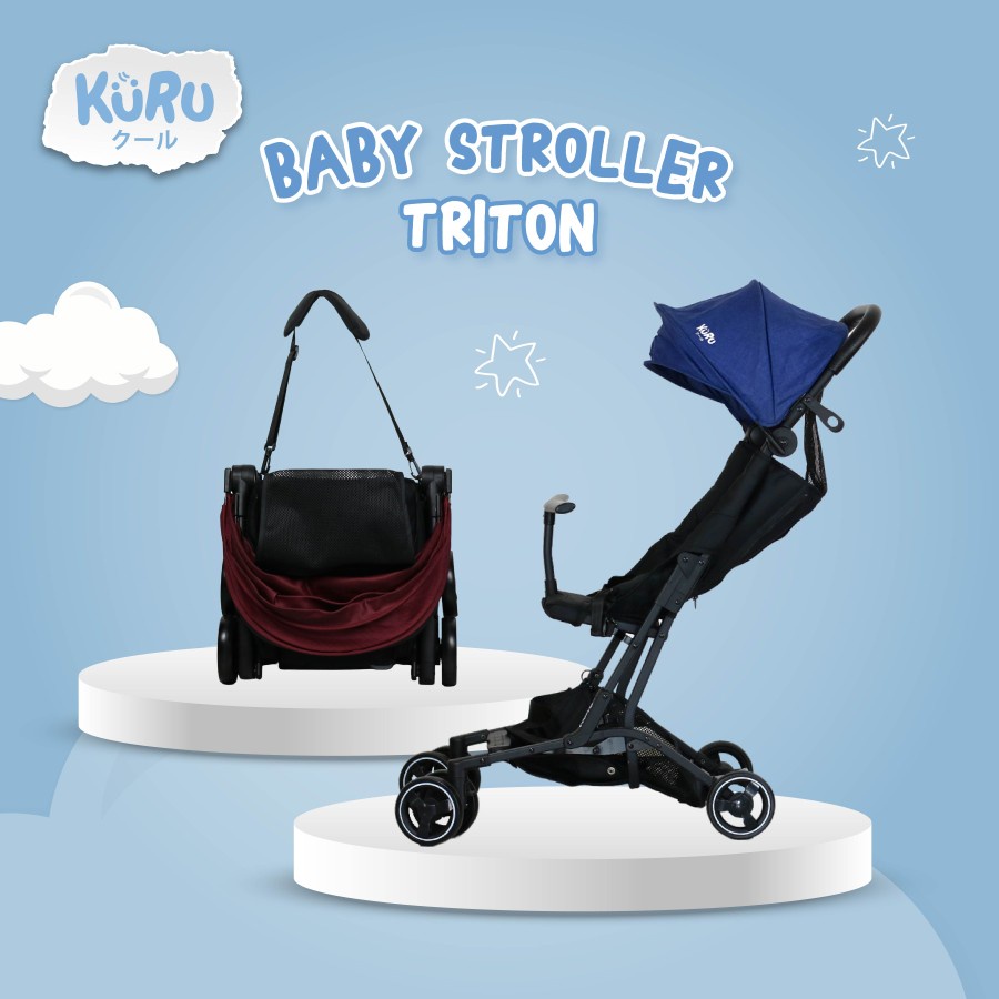 KURU Triton Compact Size Stroller | Kereta Dorong Bayi Cabin Size mbs