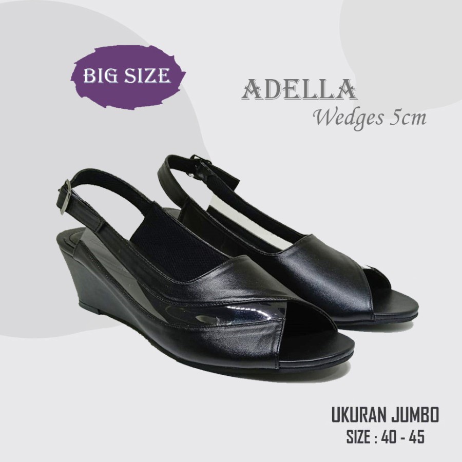 ADELLA X ZAGIB | Sepatu Sandal Wanita Big Size Wedges Pantofel Pesta Cewek Ukuran Besar 40-45
