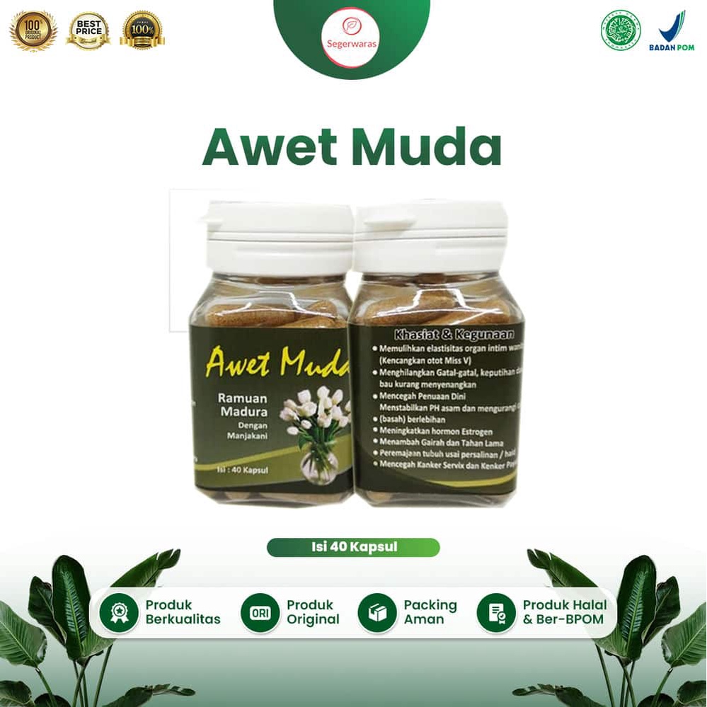 Jamu Tradisional Madura Awet Muda isi 40 Kapsul Ramuan Madura Asli dan Ampuh