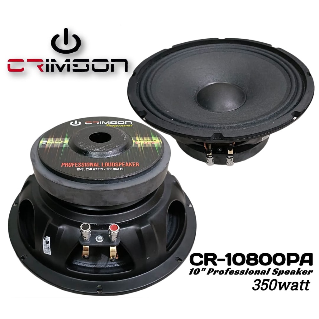 KOMPONEN SPEAKER CRIMSON CR-10800PA SPEAKER 10 INCH 350WATT