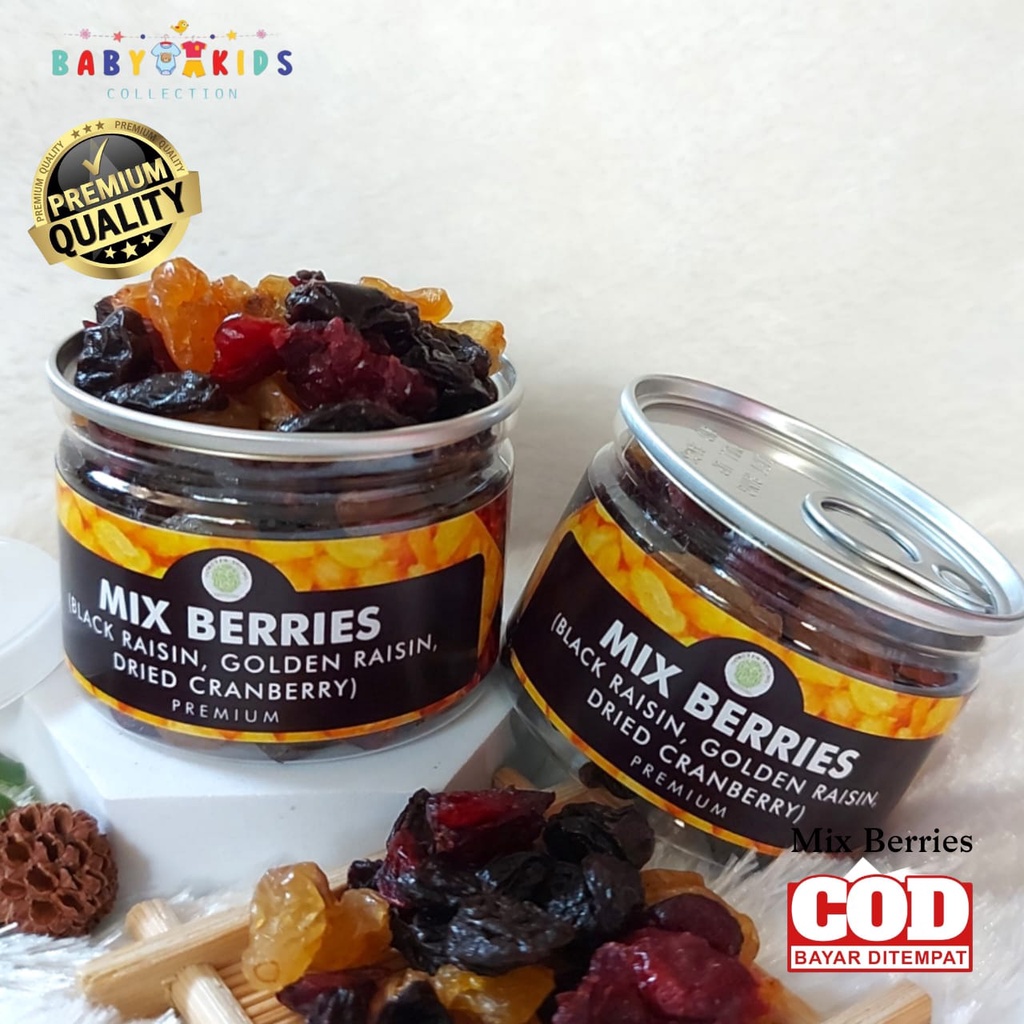 

Can Mix Berries 3in1 Black Raisin Golden Raisin Cranberry Kualitas Premium