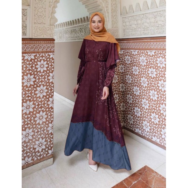 Gamis Raya Lebaran Kekinian Terbaru Dress Wanita