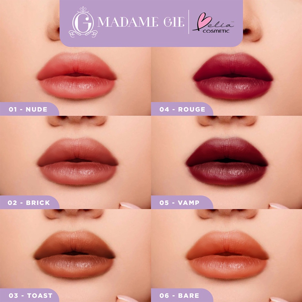 ❤ BELIA ❤ Madame Gie Lip Mud - Makeup Lipstick Velvet Multi-use Transferproof | BPOM