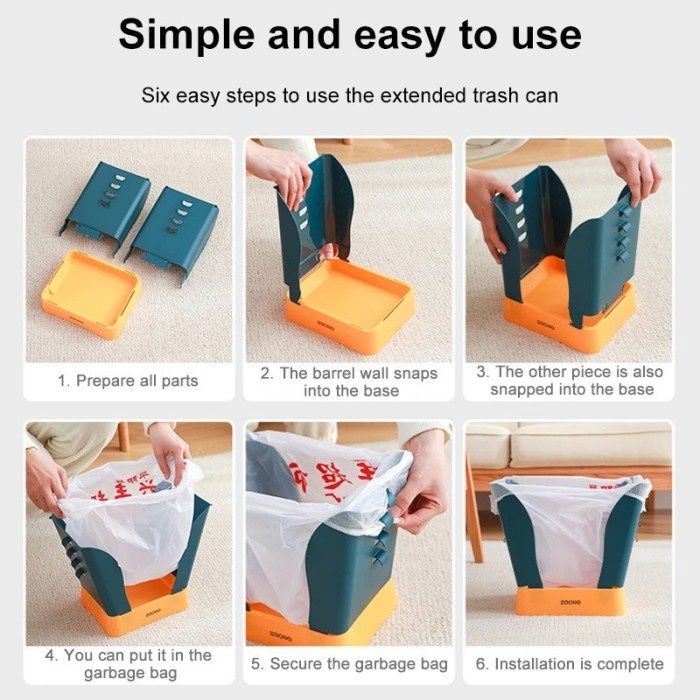 ELDE - TONG SAMPAH MAGIC / TONG SAMPAH LIPAT ADJUSTABLE / TEMPAT SAMPAH PLASTIK PORTABLE / PEMBUANGAN SAMPAH DAPUR