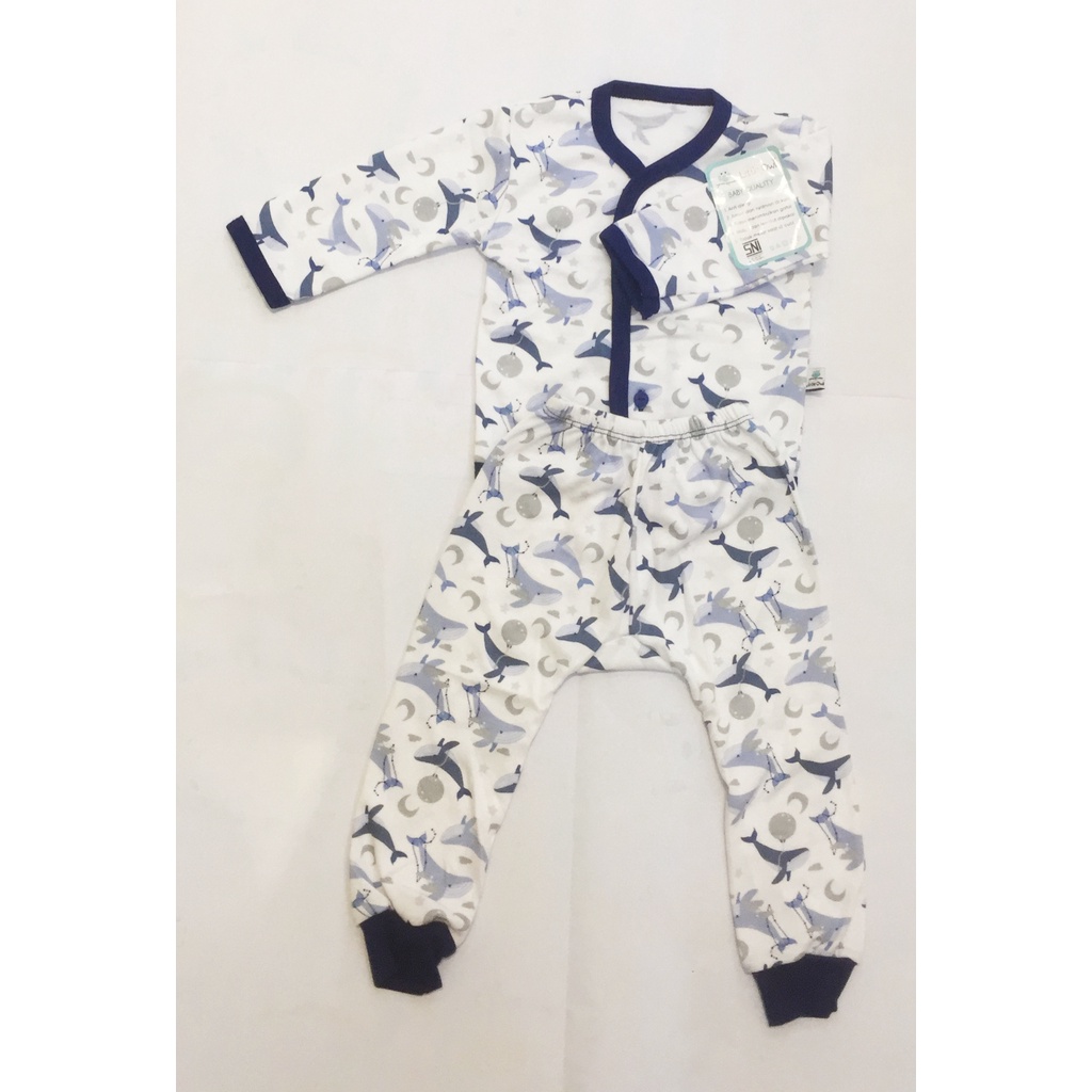 Little Owl Baby Wear Setelan Oblong Panjang - pendek kancing depan - panjang kancing depan - jumper buka kaki Size NB|S|M|L|