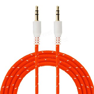 Kabel Aux Audio Jack 3.5mm Aux Stereo Spiral Male to Male 1 Meter Aksesoris Handphone HP OCEANMART OCEAN MART Murah Grosir