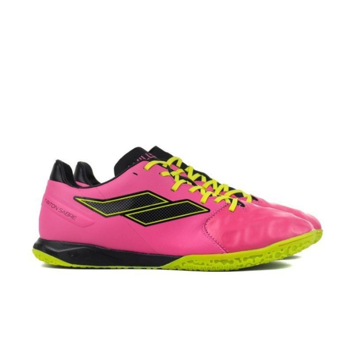 {MentariStore} SEPATU FUTSAL MILLS TRITON SABRE IN ORIGINAL T-RITON - Magenta Black 39 25.1 cm Berku