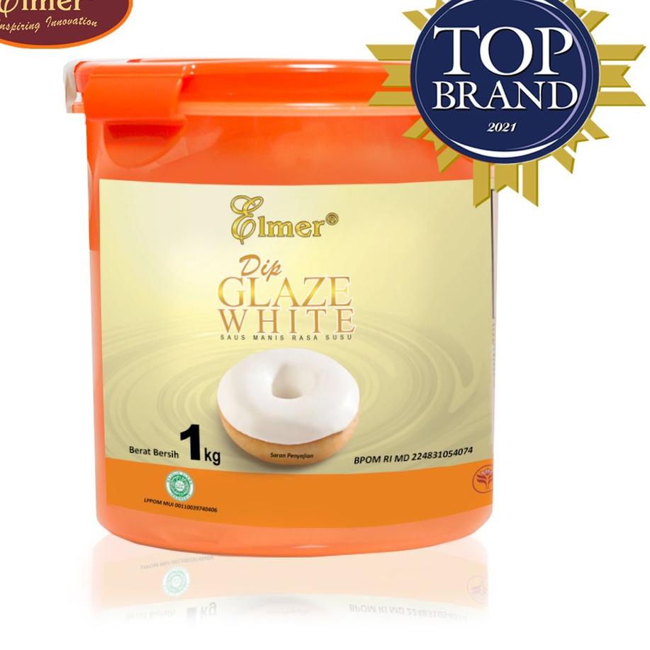 

☑ Elmer Dip Glaze White 1 kg | Topping Donat | Selai Roti ☀