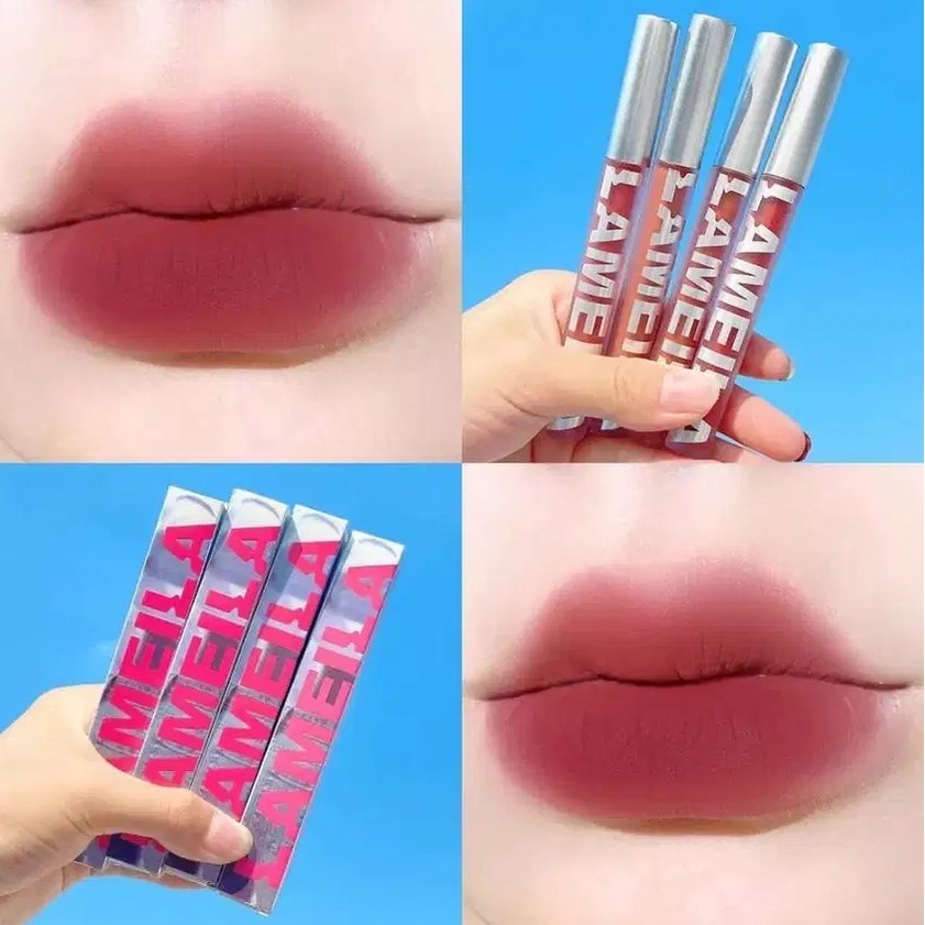 Lameila 2028 Matte Lipstick Liquid Korean Lipstik Lip Glaze Korean Lip Gloss Waterproof