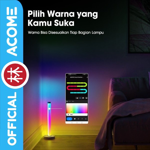 ACOME ALP02 Lampu Stand Sudut Ruang 16 Juta Warna Multicolor Lamp