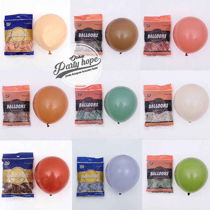 balon latex Retro isi 100 pcs / balon latex retro Vintage / balon dekor per pack / balon latex Grosi