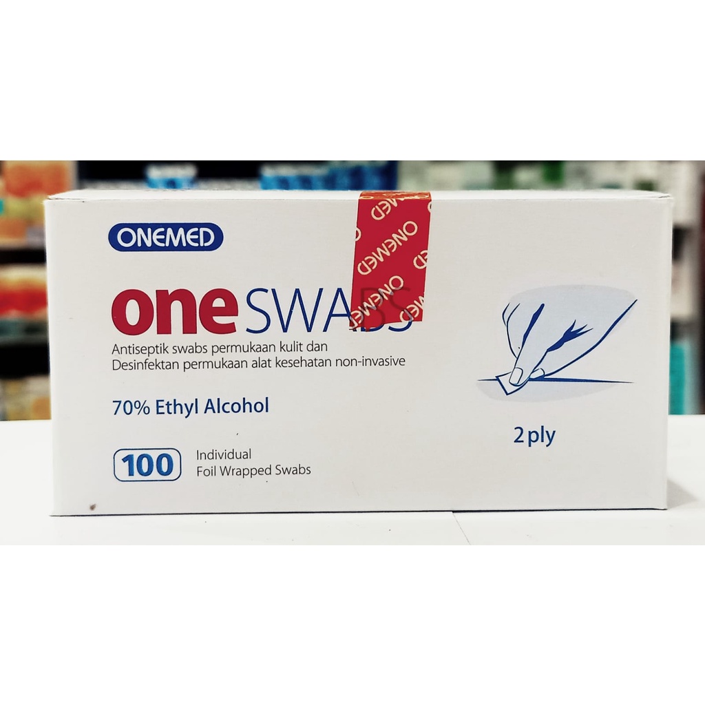 Alkohol Swab Onemed - 𝟏 𝐊𝐎𝐓𝐀𝐊 𝐈𝐒𝐈 𝟏𝟎𝟎𝐏𝐂𝐒