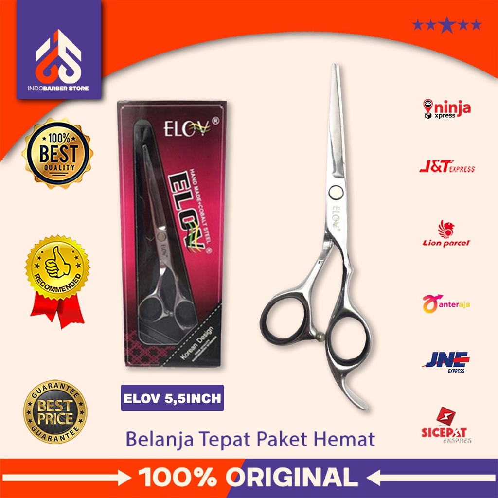 Gunting Set Elov 5,5, Inch Alat Potong Rambut Salon Barbershop