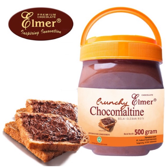 

Elmer Crunchy Spread Chocomaltine Olesan atau Isian Serbaguna Rasa Coklat Renyah -500gr