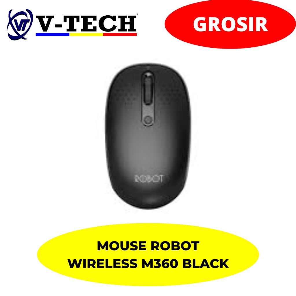 MOUSE ROBOT WIRELESS M360 BLACK