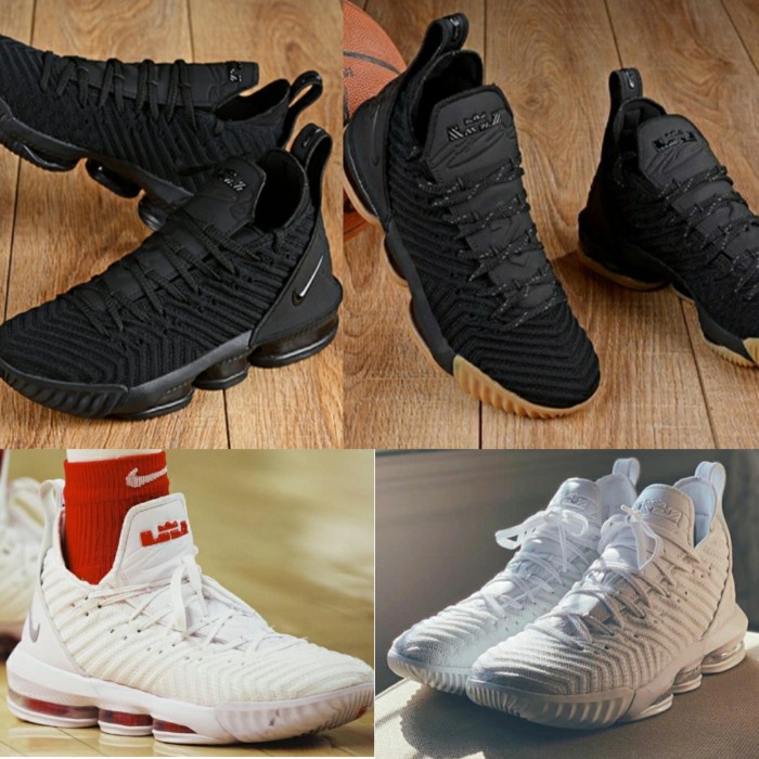 SEPATU BASKET NIKE LEBRON JAMES 16 BLACK WHITE