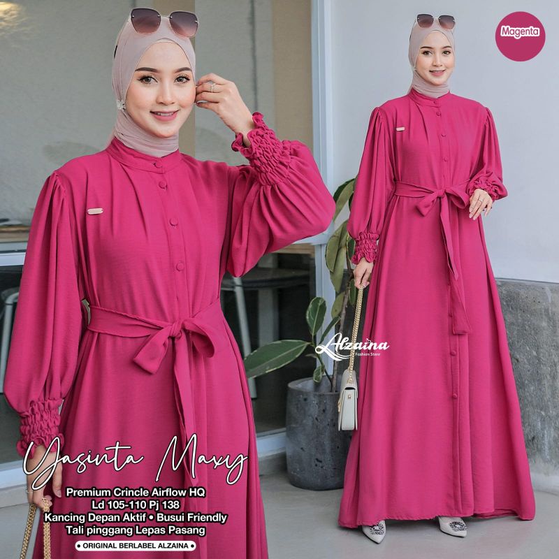 YASINTA MAXY DRESS | GAMIS CRINKLE AIRFLOW