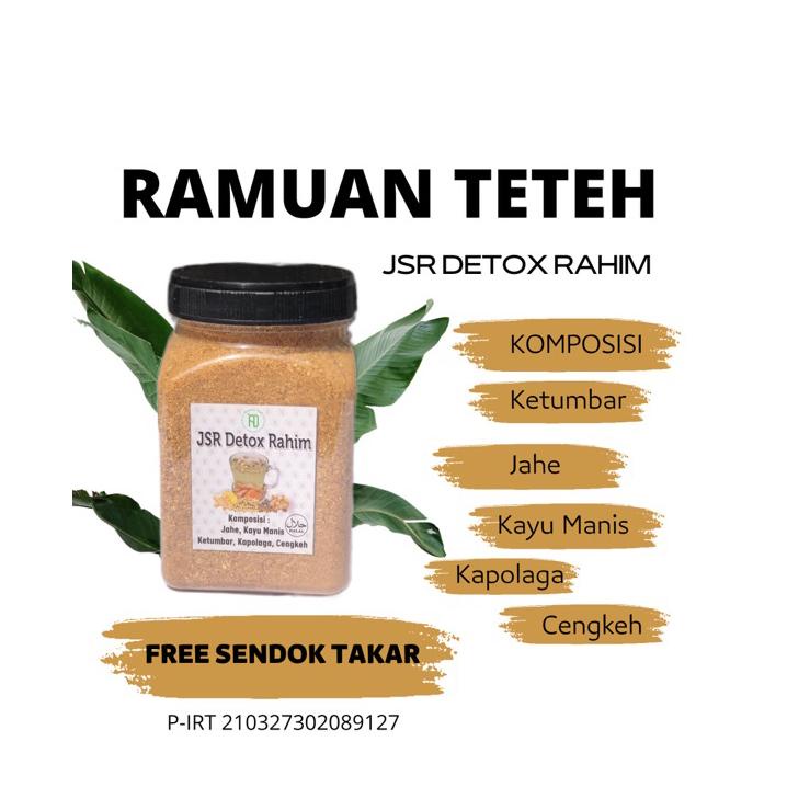 

[PROMO] JSR Detox Rahim By Ramuan Teteh | Paket 1 bulan 140gr Plus Sendok Takar - ✓