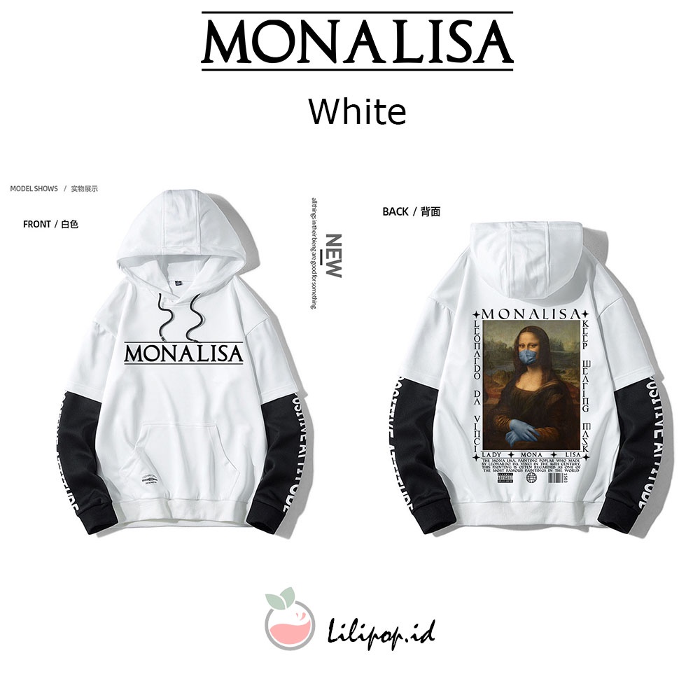 Lilipop.id Sweater Hoodie Pria Wanita Monalisa Jumper Outwear Distro Original