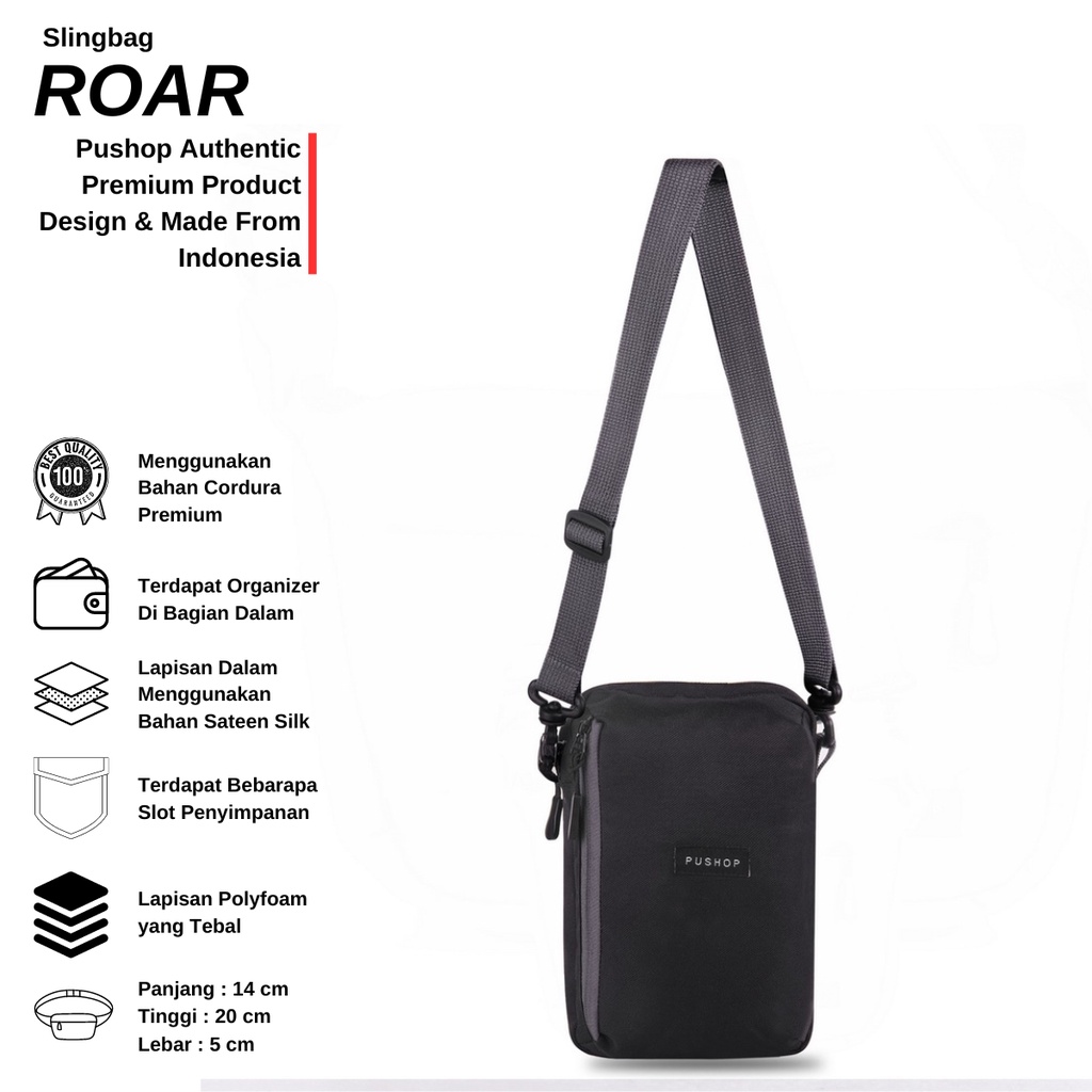 Tas Selempang Pria Pushop Roar PUSHOP AUTHENTIC