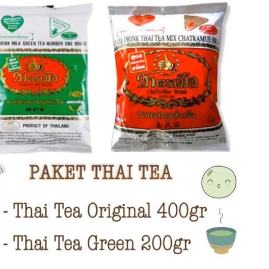 

➤ Paket thai green tea 200 gr dan thai original 400 gr Chatramue ♛
