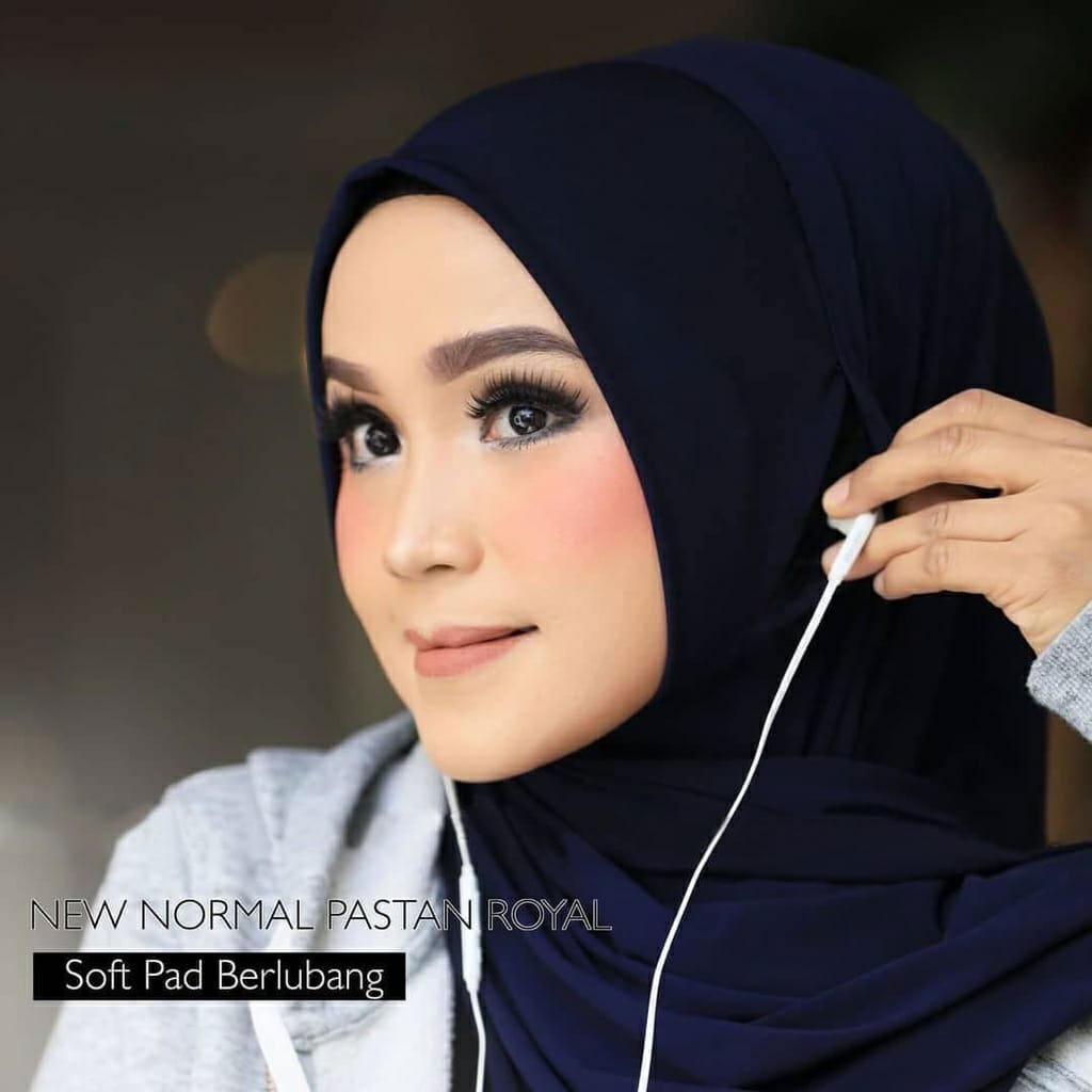 Pashmina Instan Royal - Kerudung Instan Masker Variasi Lubang Telinga - Pastan jersey