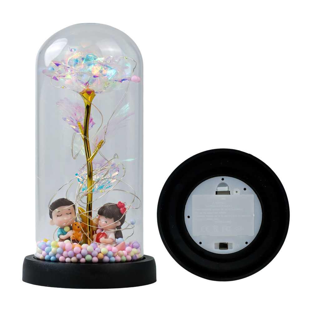 TaffHOME Lampu Meja Hias LED Mawar Beauty &amp; The Beast Bubble Colorful - RG-016 - Multi-Color