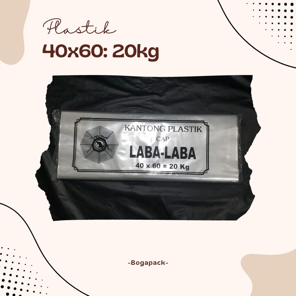 Plastik Bening Laba-laba 40x60 / Plastik Bening 20kg / Plastik Laba-laba / Plastik HT / Plastik Kema