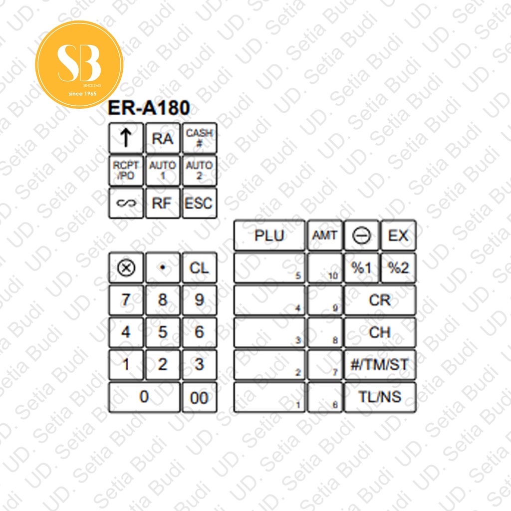 Mesin Kasir dengan POS Sharp XE-A180 400 PLU Cash Register Asli Jepang Baru