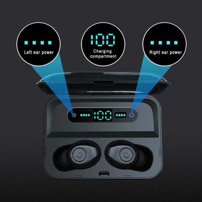 Terlaris F9 Tws Control 5.0 Bluetooth Earphone Wireless Earbuds Versi 8