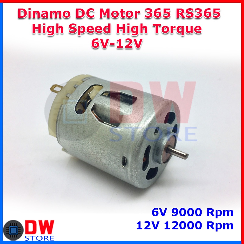 Dinamo DC Motor RS365 RS 365 DC 6V-12V High Speed RPM High Torque