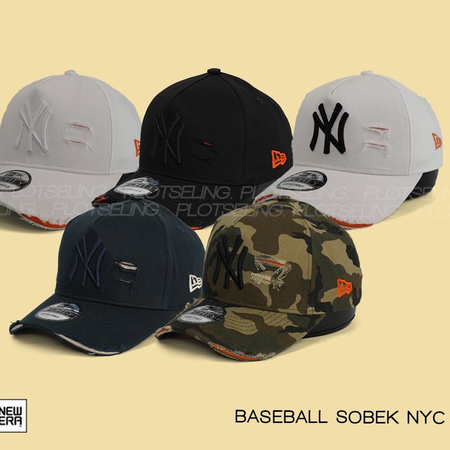 12.12 BRANDS FESTIVAL Topi New York Sobek BASEBALL NY DAMAGE Hat New York Yankees Ripped Original Gr
