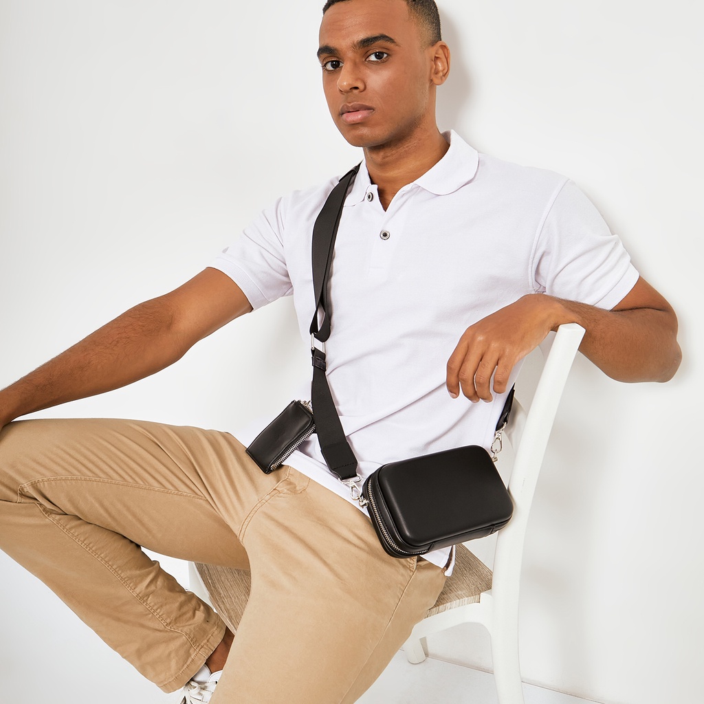 Sundays Attire - OMEGA Smooth Leather Sling Bag / Multiway Bag/ Multi Pochette