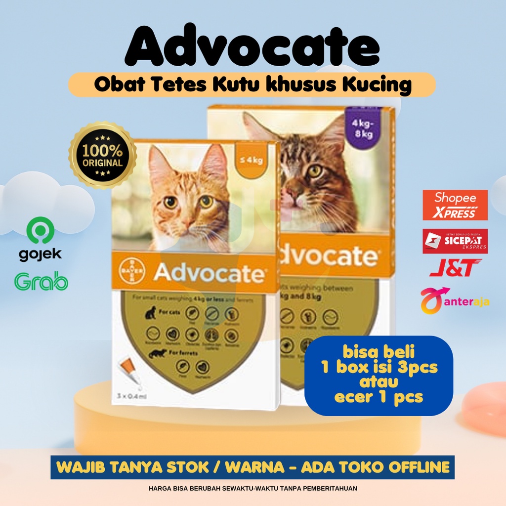 Advocate Tetes Kutu Khusus Kucing 4-8kg Large Original