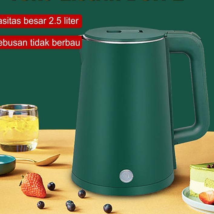 ➴ Teko Listrik Pemanas Air Electric Kettle Ketel Besar Otomatis Stainless 2 Liter ketel pemanas air 