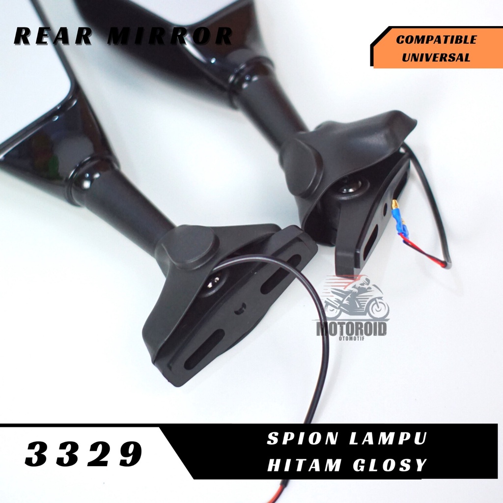 Spion R15 Lampu New Black Glossy fairing sen lampu moge