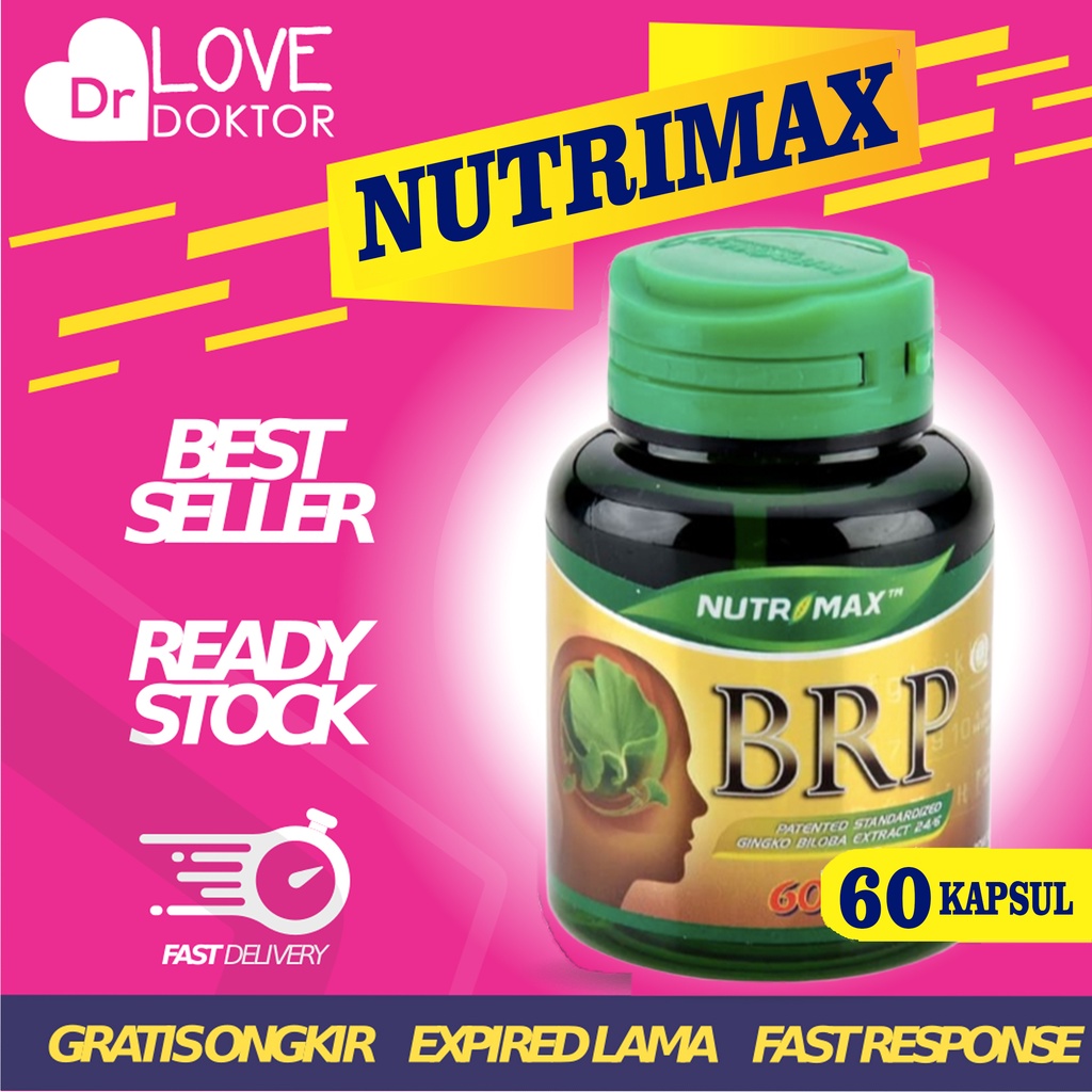 NUTRIMAX BRP GINKGO GINKO GINGKO BILOBA VITAMIN NUTRISI OTAK SISTEM SARAF DAYA INGAT PIKUN 60 KAPSUL