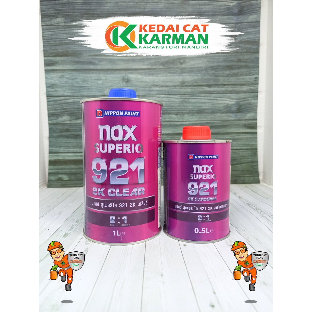CLEAR COAT / CLEAR / PERNIS NIPPON PAINT NAX SUPERIO 921 1,5L 2:1 - PELINDUNG CAT MOBIL MOTOR BESI