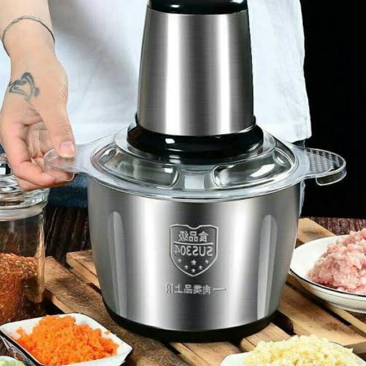 ❀ Blender Daging Electric 2 Liter Stainless Chopper Serbaguna ➵