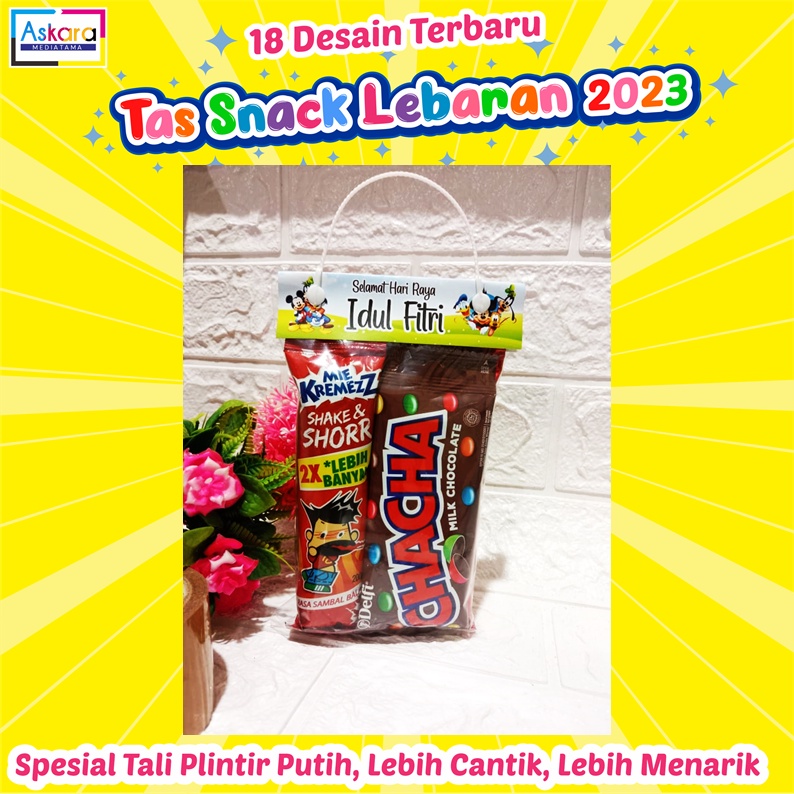 

[ Mickey Mouse and Friends isi 10 pcs] Tas Plastik Snack Lebaran | Kantong THR Anak Kekinian | Amplop Parcel Lebaran Grosir | Tas Parcel Idul Fitri Anak Karakter kartun lucu ukuran 12x20 cm Tali Putih