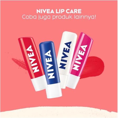 ^ KYRA ^ Nivea Lip Balm Care Pelembab Bibir 24 h melt in Moisture Lipbalm