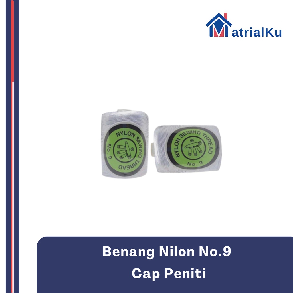 Benang nilon No.9 Cap peniti