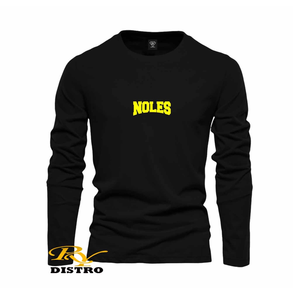 RY DISTRO - Kaos Pria Lengan Panjang Noles Yellow - Kaos Simple polos