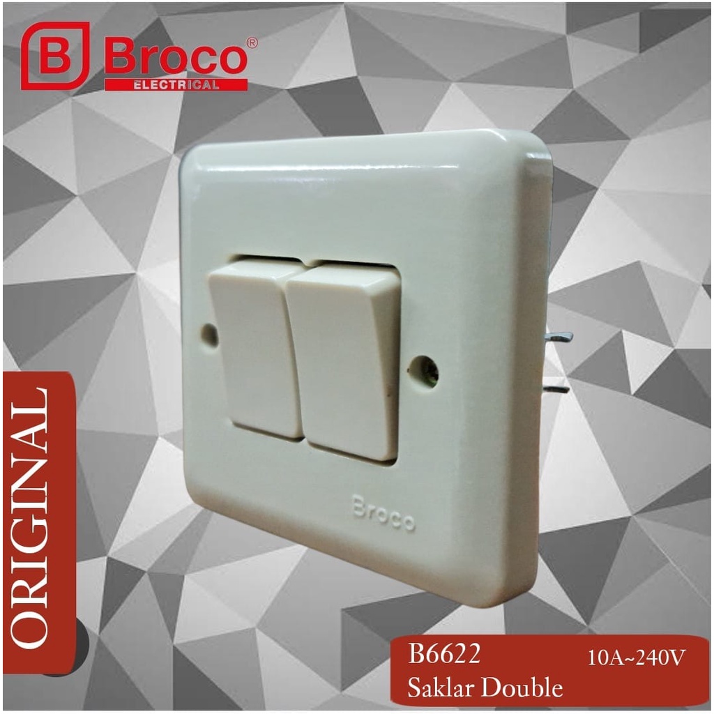 Broco 6622U (B) Saklar Seri NGU Original / Saklar Seri Broco NG / Broco Original / Broco Saklar 2 Ga