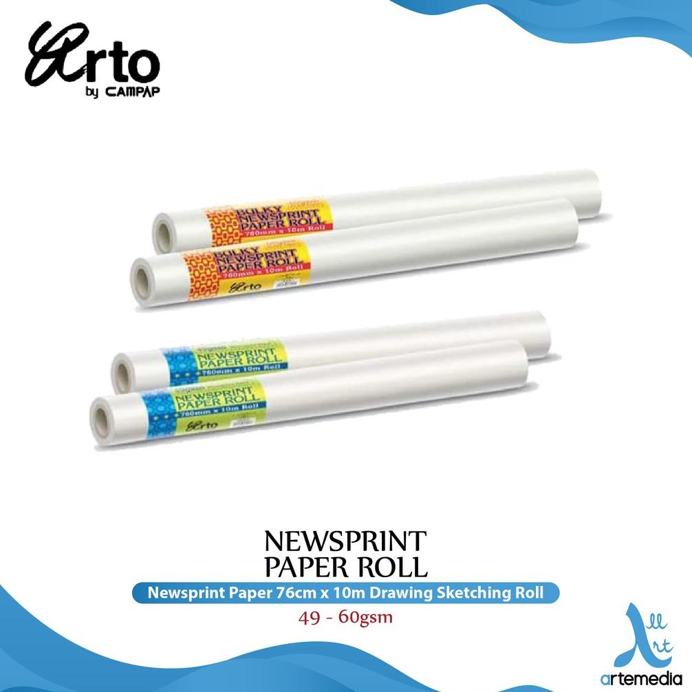 

Kertas Gambar Arto Newsprint Paper Drawing Sketching Roll