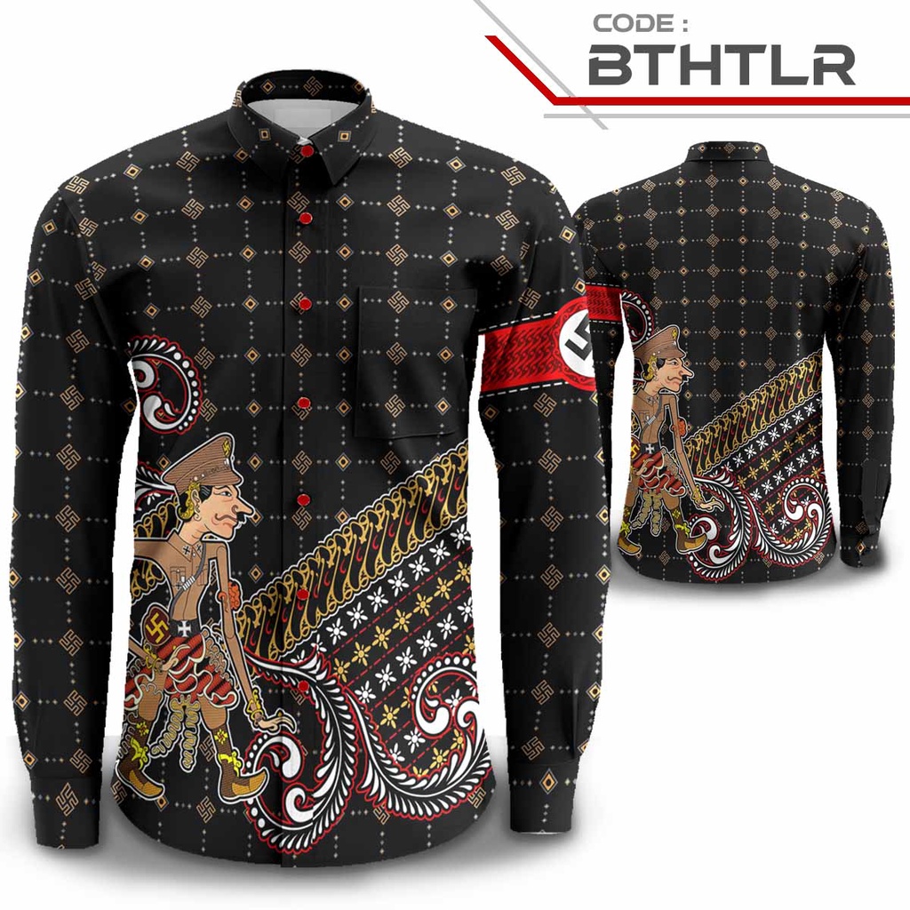 KEMEJA BATIK WAYANG BRUCE LEE &amp; WAYANG HITLER by Uniqverz