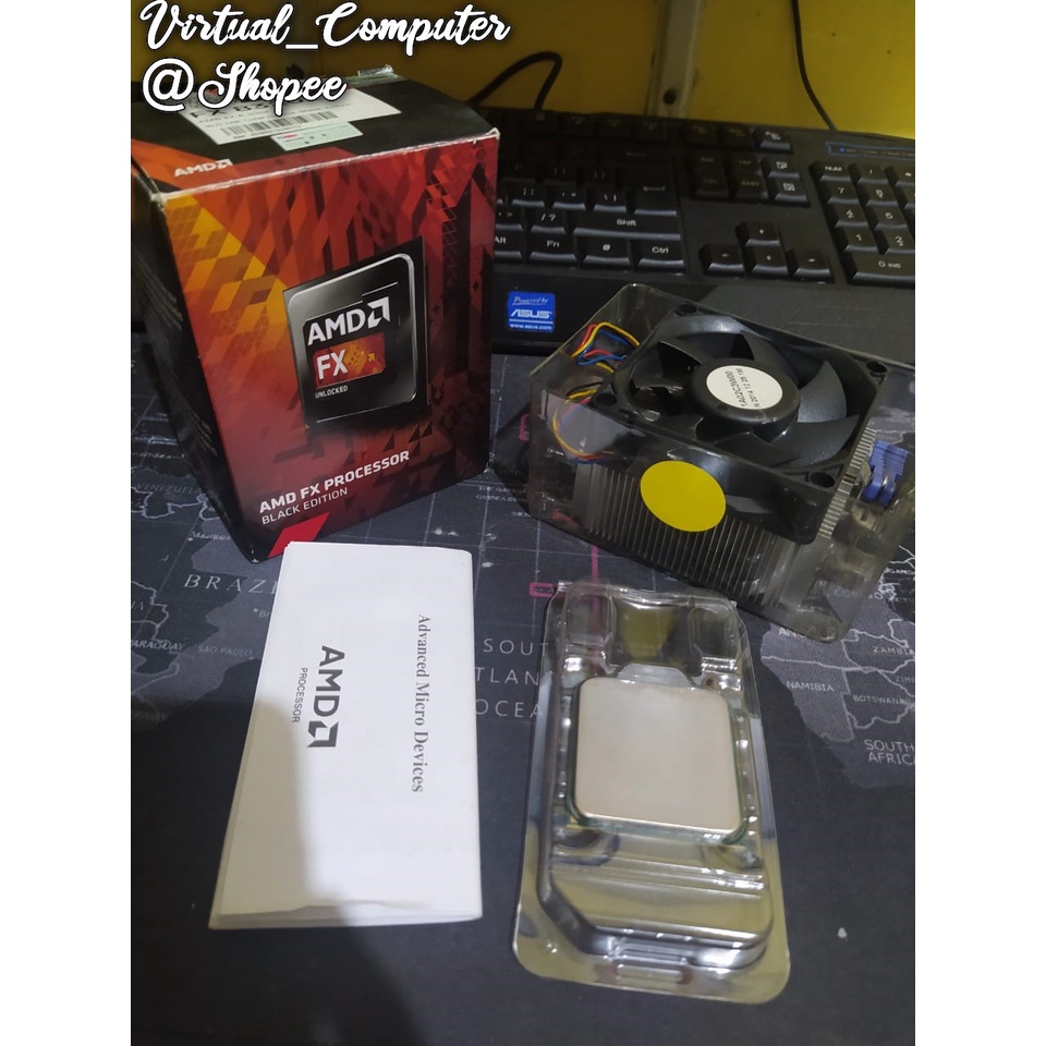 AMD FX8320E Black Edition delapan core boost clock up to 4.0Ghz original mulus