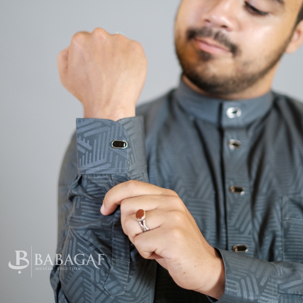 Koko Melayu Embos Babagaf Premium Baju Pria Dewasa Manset